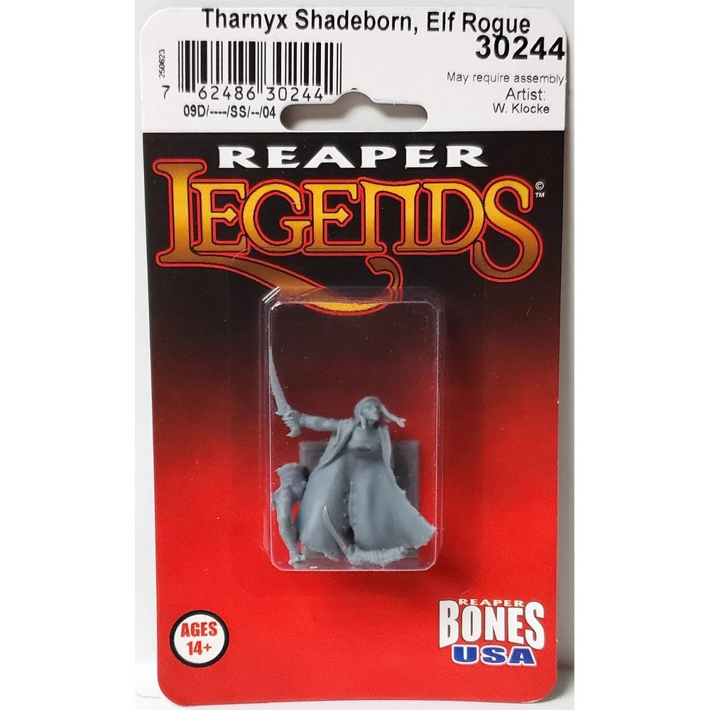PREORDER Reaper: Bones USA Reaper Legends: Tharnyx Shadeborn - Elf Rogue (Plastic)