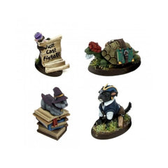 PREORDER Reaper: Bones USA Reaper Legends: Fancy Hat Familiars (4) (Plastic)