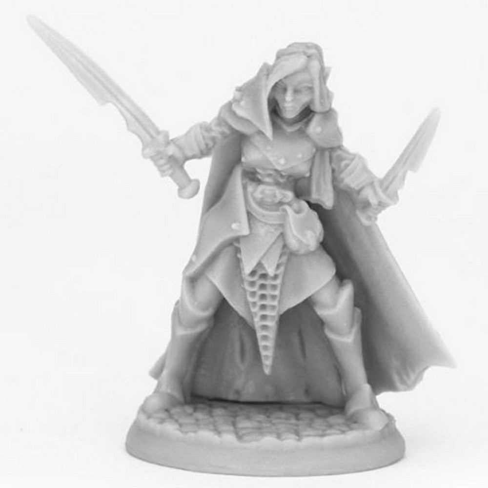 PREORDER Reaper: Bones Black: Dark Elf Female Warrior (Plastic)