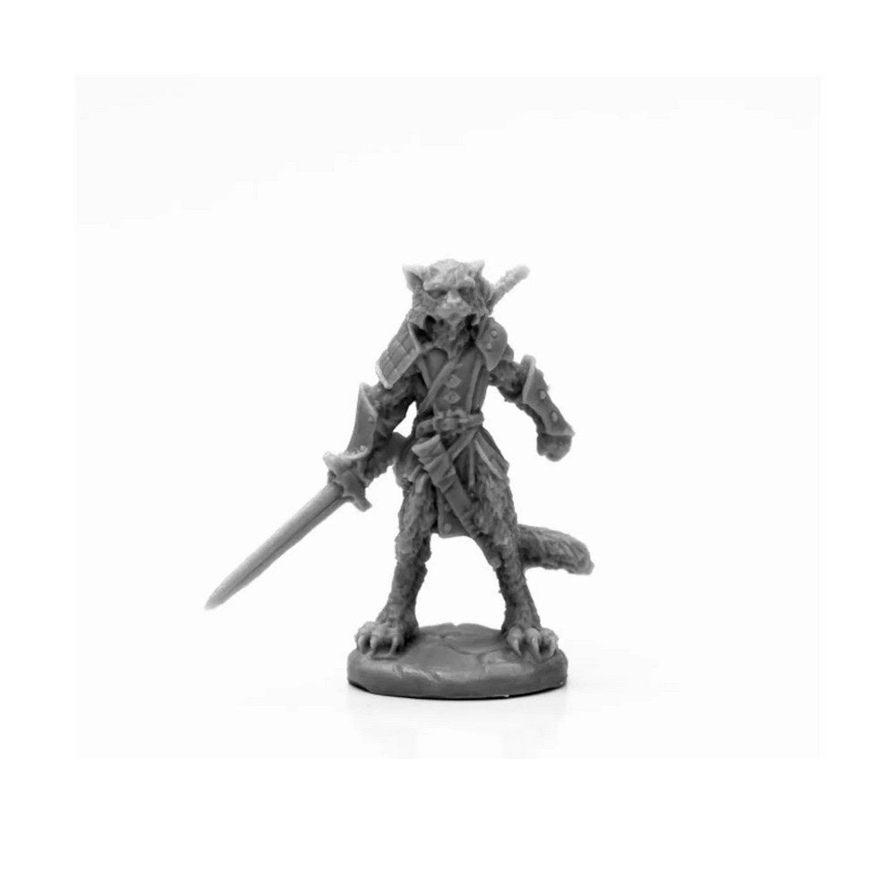 PREORDER Reaper: Bones Black: Mal - Catfolk Warrior (Plastic)