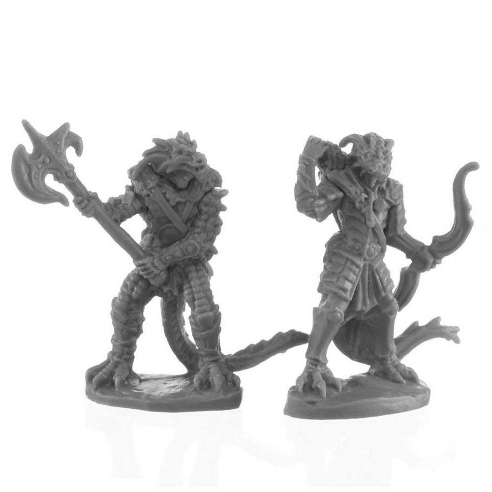 PREORDER Reaper: Bones Black: Dragonfolk Fighter and Ranger (Plastic)