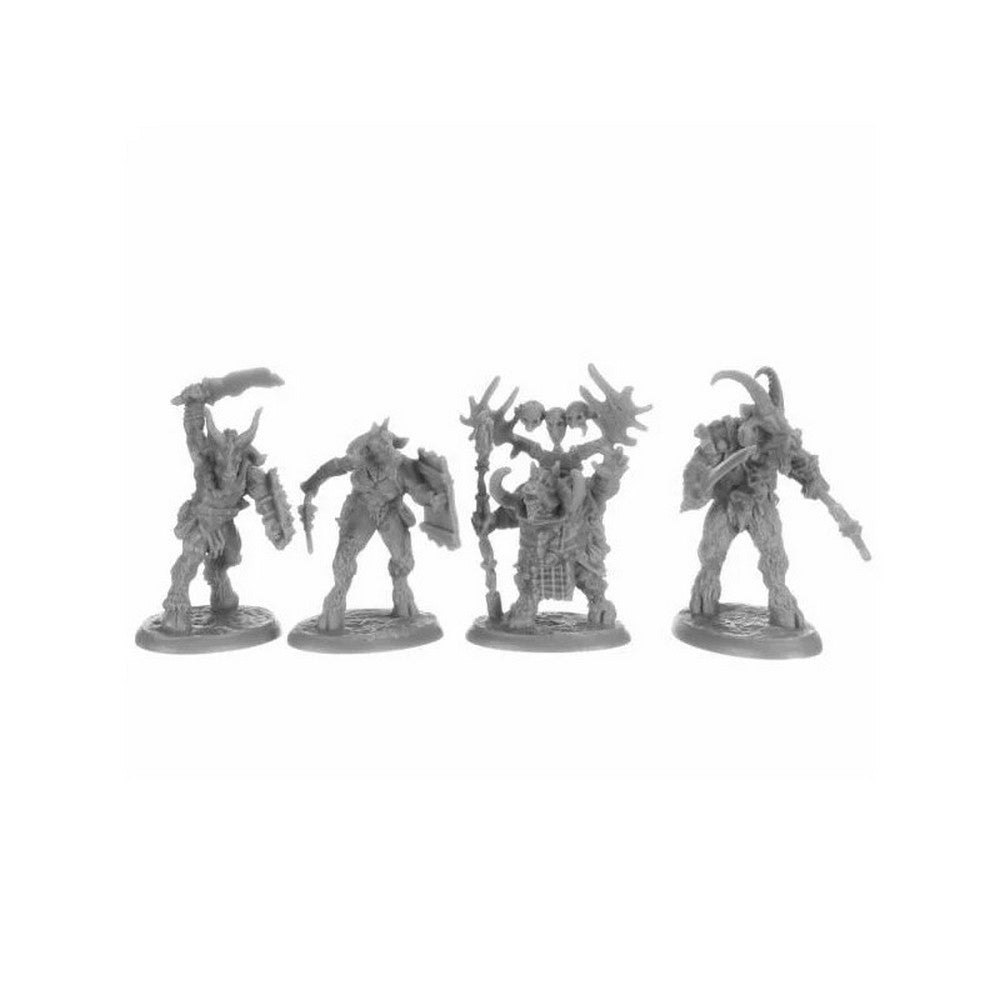 PREORDER Reaper: Bones Black: Beastmen (4) (Plastic)