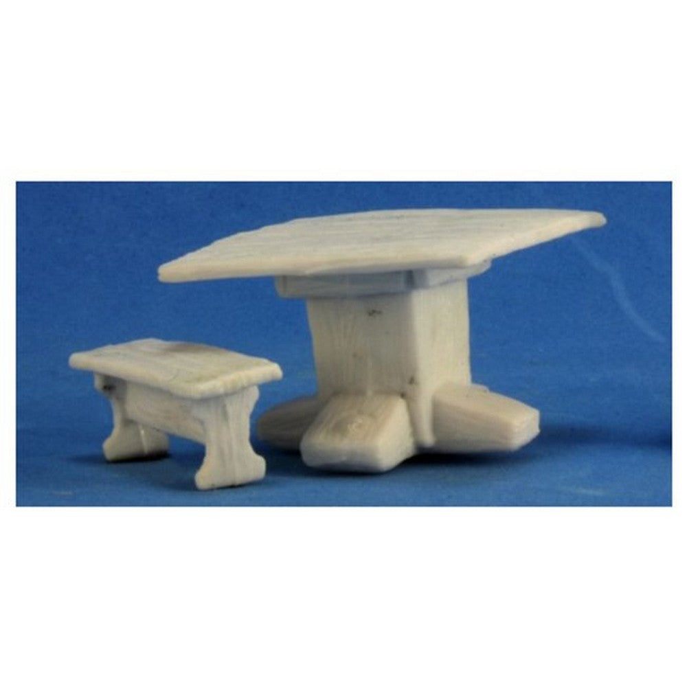 PREORDER Reaper: Bones Classic: Table and Bench (Plastic)
