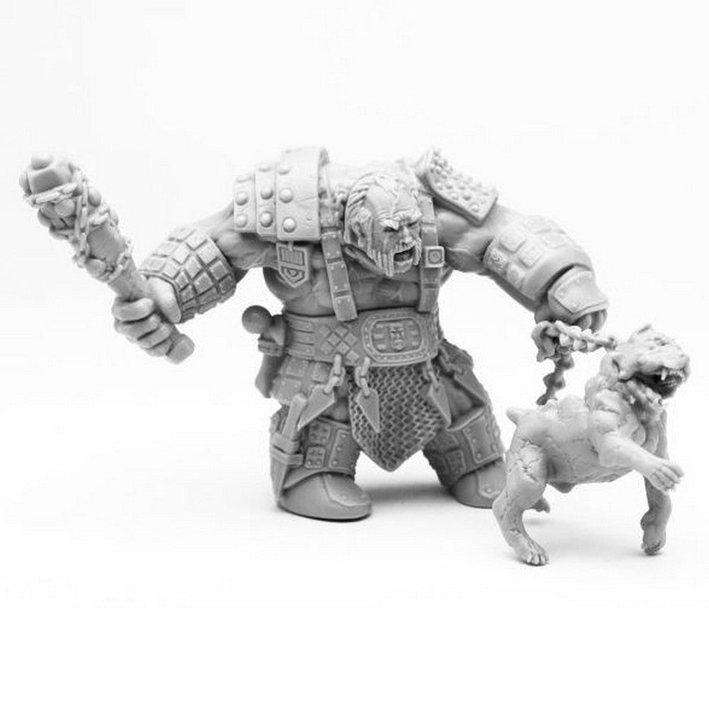 PREORDER Reaper: Bones Classic: Fire Giant Huntsman with Hell Hound (Plastic)
