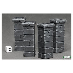 PREORDER Reaper: Bones Classic: Graveyard Fence Posts (4) (Plastic)