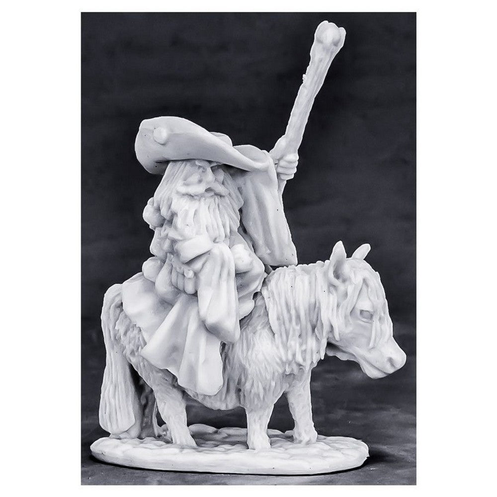 PREORDER Reaper: Bones Classic: Dwarf Mounted Battle Mage (Plastic)
