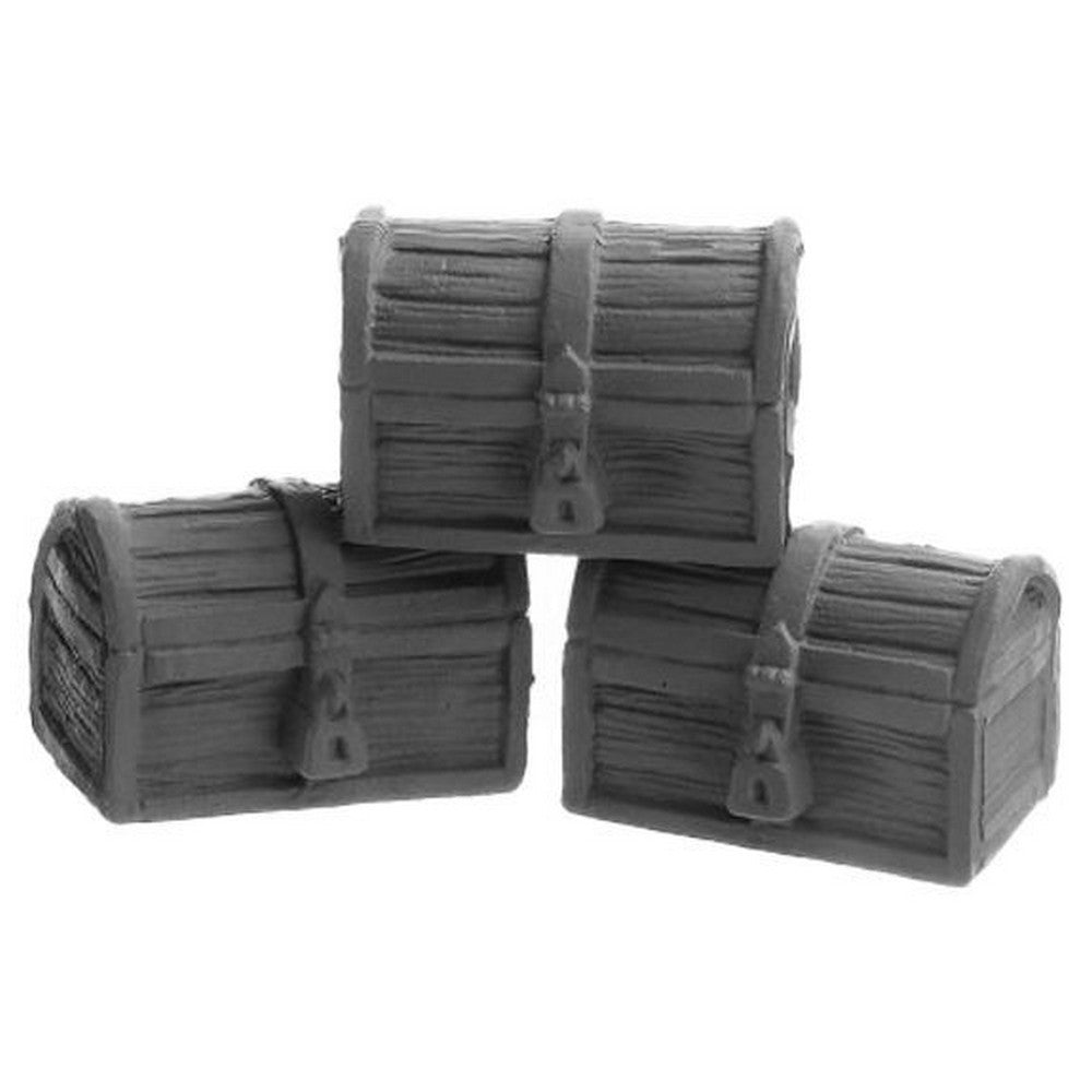 PREORDER Reaper: Bones Classic: Dungeon Decor: Wooden Chests (3) (Plastic)