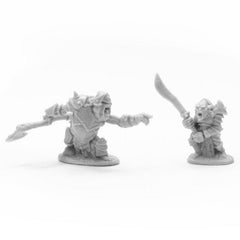 PREORDER Reaper: Bones Classic: Armored Goblin Leaders (2) (Plastic)