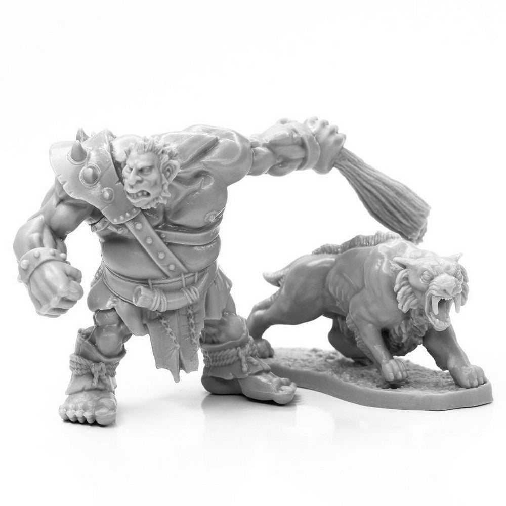 PREORDER Reaper: Bones Classic: Hill Giant Hunter &amp; Dire Lion (Plastic)