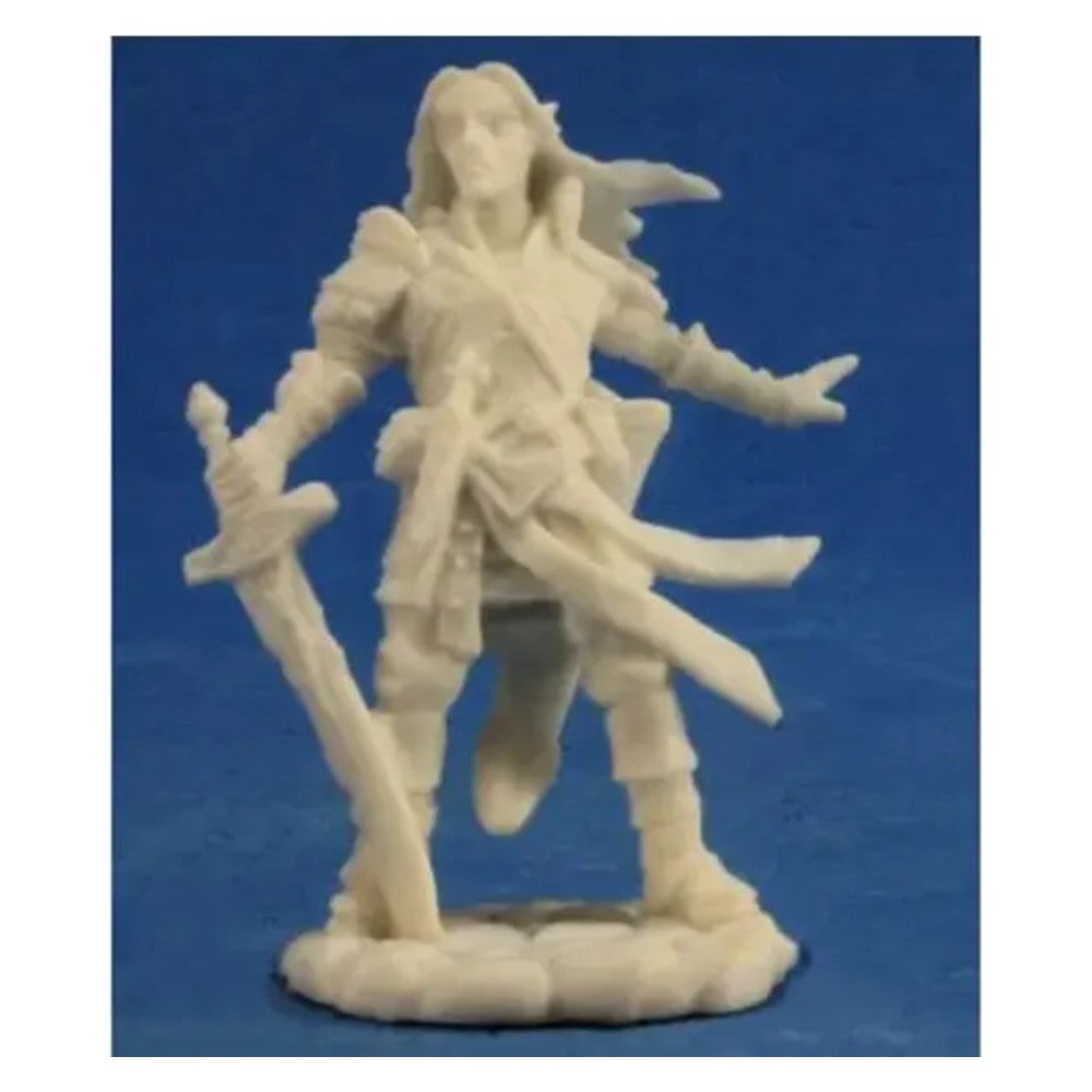 PREORDER Reaper: Pathfinder Bones: Arael - Half Elf Cleric (Plastic)