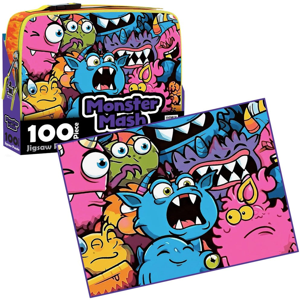 PREORDER Puzzle - BMS - 100 Piece Lunch Box Puzzle Monster Mash AR Edition