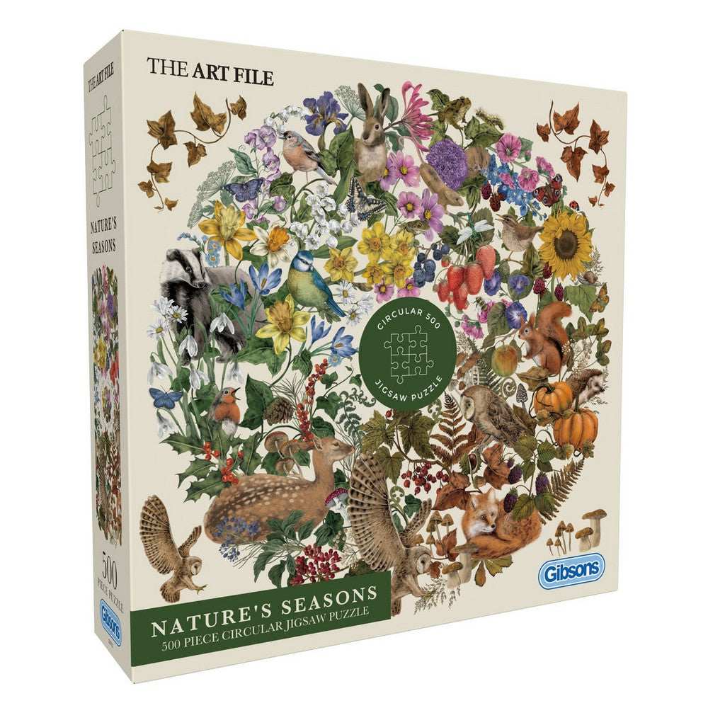 PREORDER Puzzle - Gibsons - The Art File: Natures Seasons (500 circ)