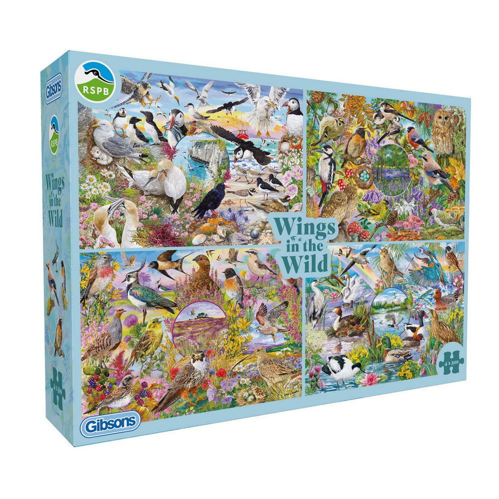PREORDER Puzzle - Gibsons - RSPB: Wings in the Wild (4x500)