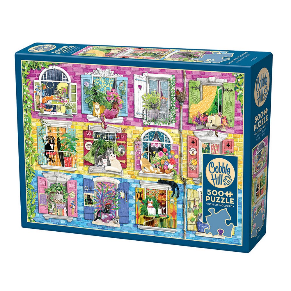 PREORDER Puzzle - Cobble Hill - Living with Cattitude - 500pc