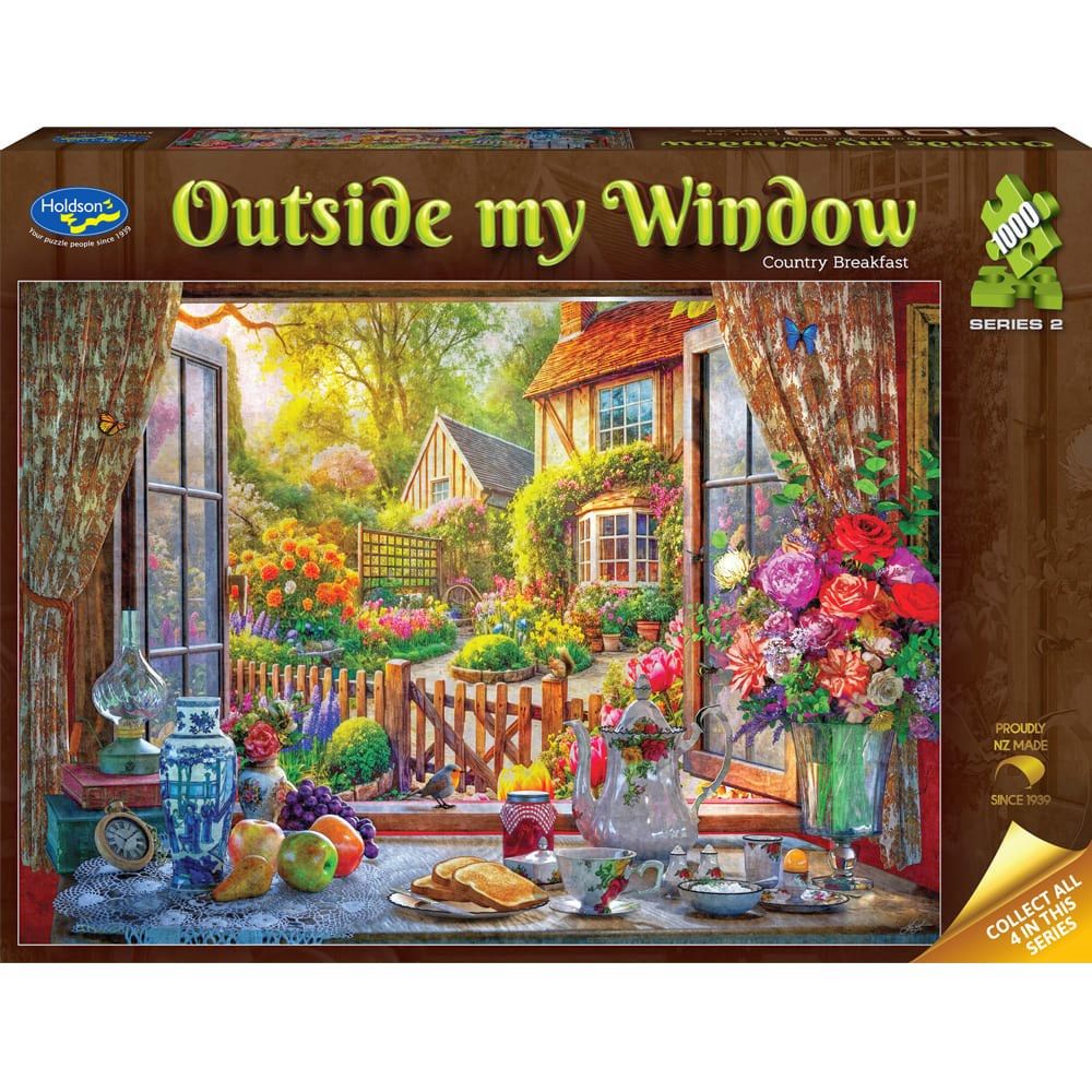 PREORDER Puzzle - Holdson - Outside my Window S2 - 1000pc Puzzle - Country Breakfast