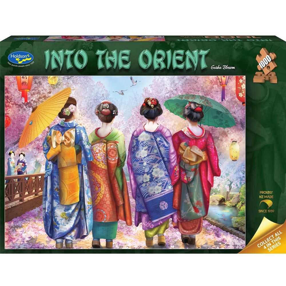 PREORDER Puzzle - Holdson - Into the Orient - 1000pc Puzzle - Giesha Blossom