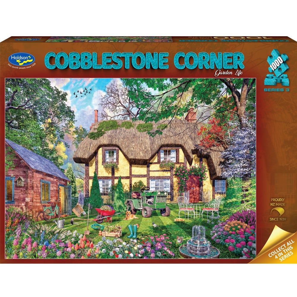 PREORDER Puzzle - Holdson - Cobblestone Corner S3 - 1000pc Puzzle - Garden Life