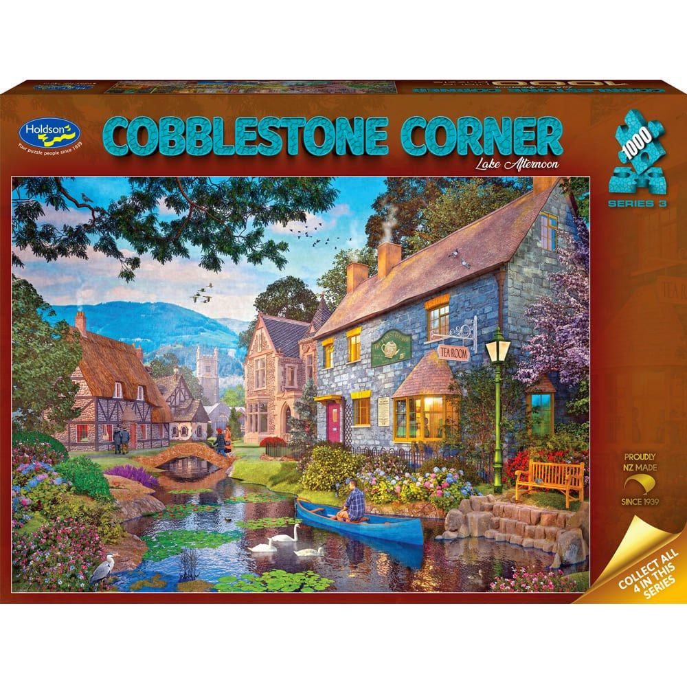 PREORDER Puzzle - Holdson - Cobblestone Corner S3 - 1000pc Puzzle - Lake Afternoon