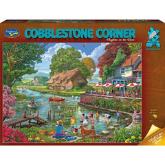 PREORDER Puzzle - Holdson - Cobblestone Corner S3 - 1000pc Puzzle - Playtime on the River