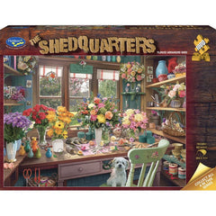 PREORDER Puzzle - Holdson - The Shedquarters - 1000pc Puzzle - Flower Arrangers Shed