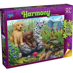 Puzzle - Holdson - Harmony - 500XLpc Puzzle - Turtles & Puppies