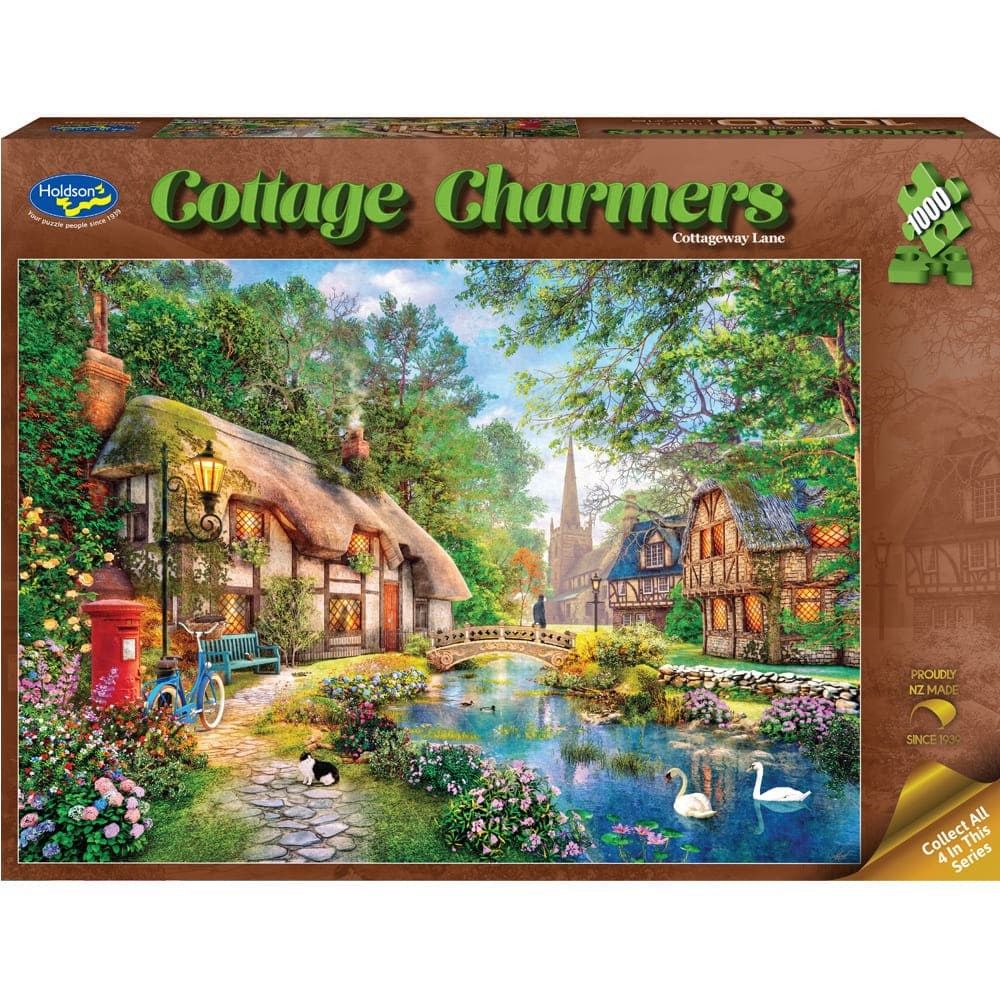 PREORDER Puzzle - Holdson - Cottage Charmers - 1000pc Puzzle - Cottageway Lane