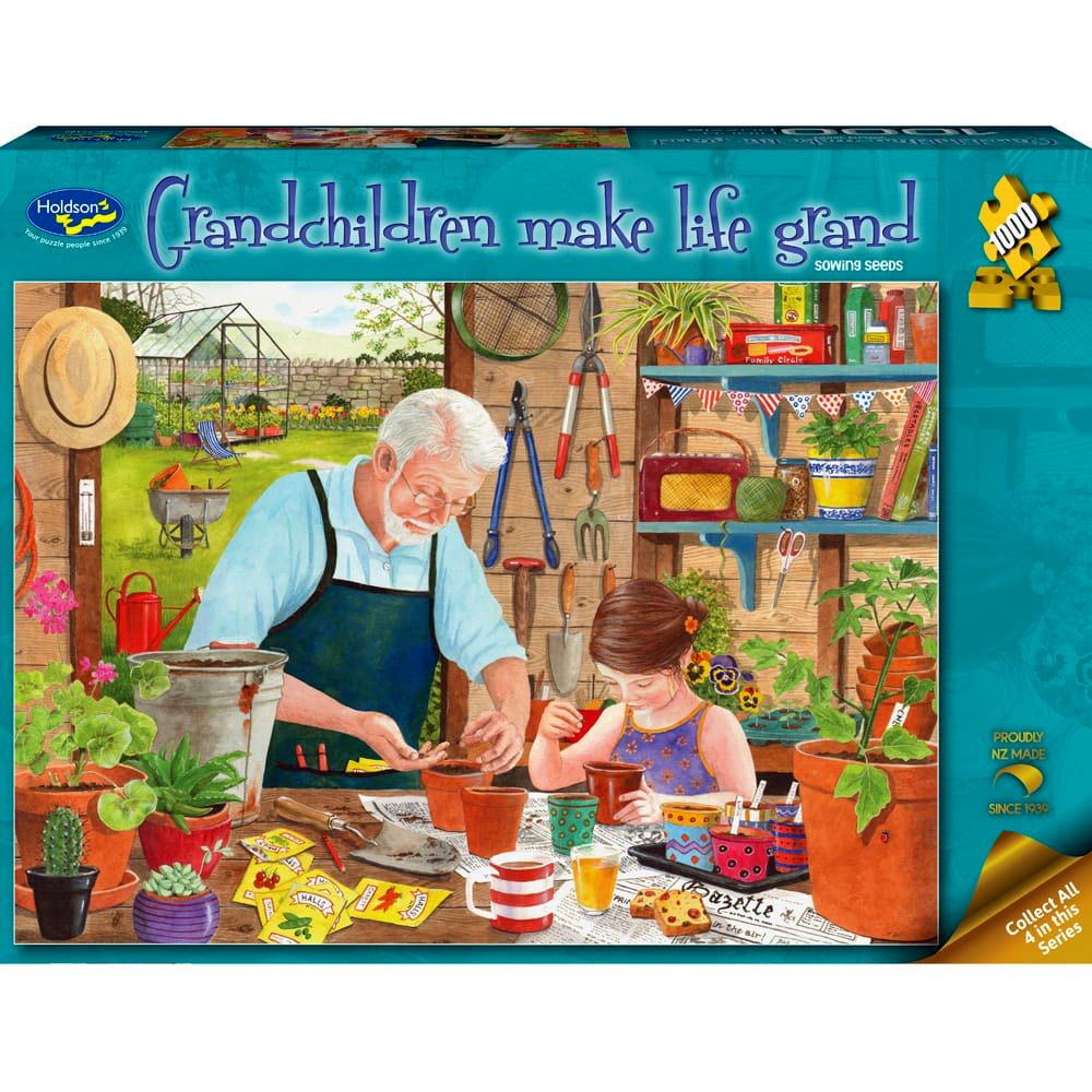PREORDER Puzzle - Holdson - Grandchildren Make Life Grand - 1000pc Puzzle - Sowing Seeds