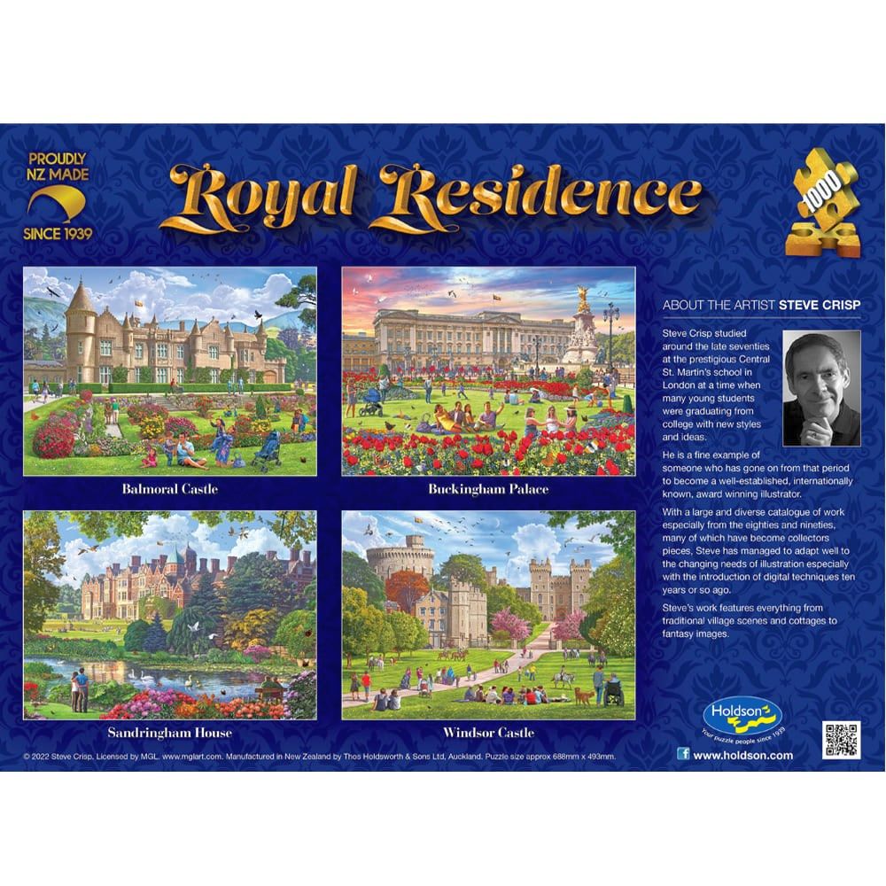 PREORDER Puzzle - Holdson - Royal Residence - 1000pc Puzzle - SET OF FOUR (Master)