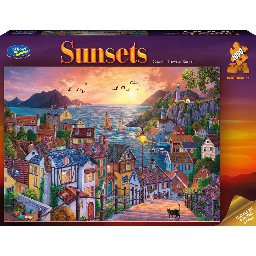 PREORDER Puzzle - Holdson - Sunsets S4 - 1000pc Puzzle - Coastal Town