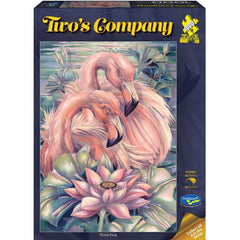 PREORDER Puzzle - Holdson - Twos Company - 1000pc Puzzle- Think Pink Flamingo
