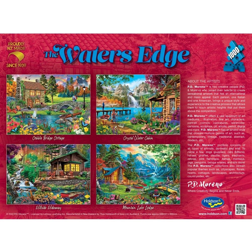 PREORDER Puzzle - Holdson - The Waters Edge - 1000pc Puzzle - SET OF FOUR (Master)