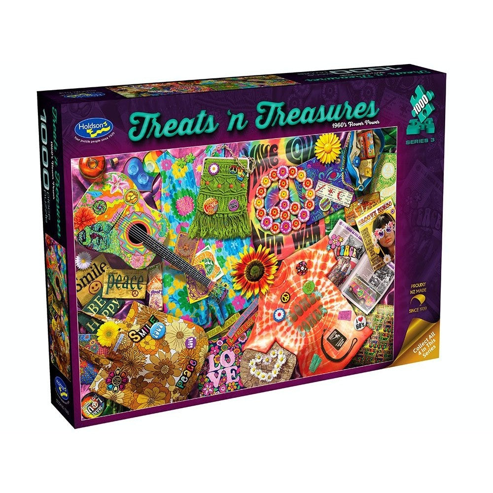 PREORDER Puzzle - Holdson - TNTS3 - 1000pc Puzzle - 60S Flower Power