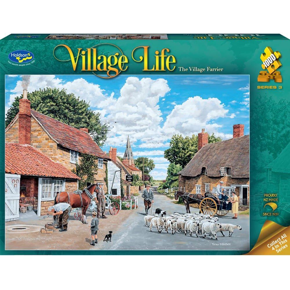 PREORDER Puzzle - Holdson - Village Life S3 - 1000pc Puzzle - The Village Farrier