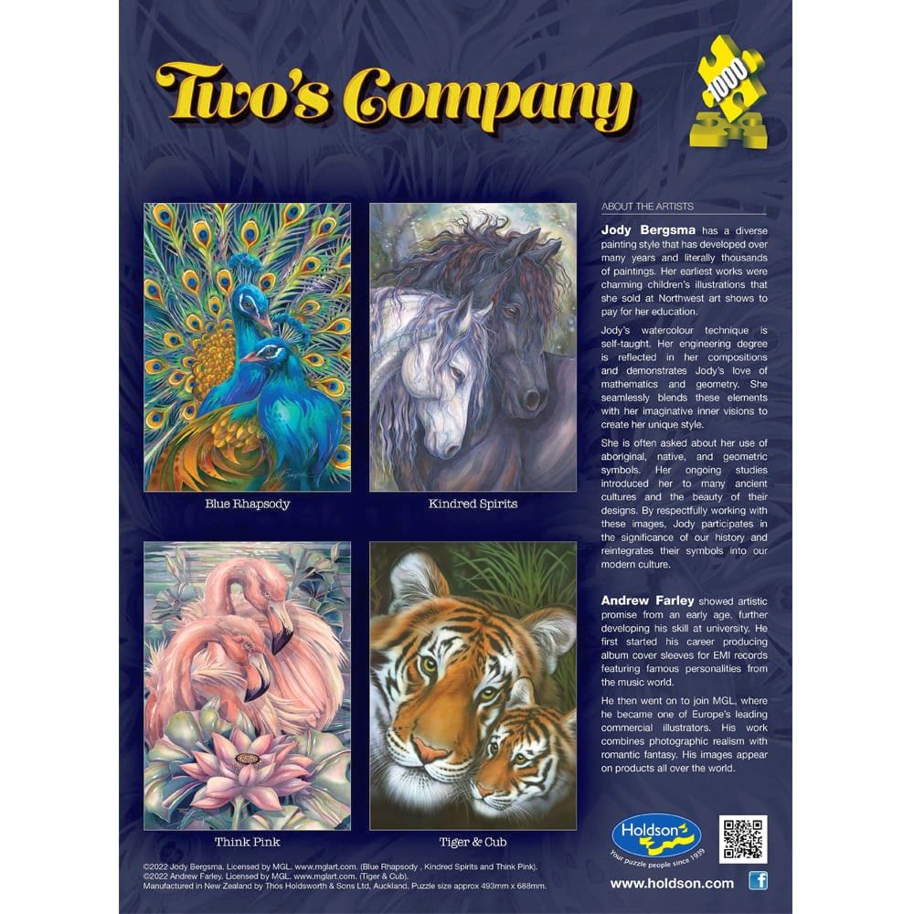 PREORDER Puzzle - Holdson - Twos Company - 1000pc Puzzle - SET OF FOUR (Master)
