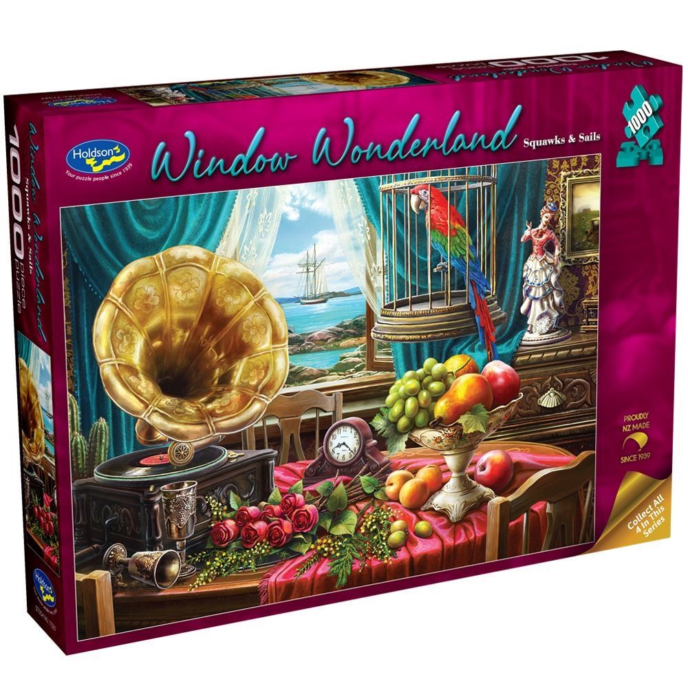 PREORDER Puzzle - Holdson - Window Wonderland - 1000pc Puzzle - Squawks & Sails