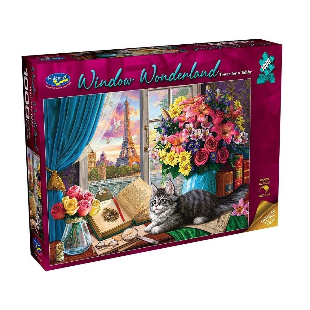 PREORDER Puzzle - Holdson - Window Wonderland - 1000pc Puzzle - Tower For Tabby