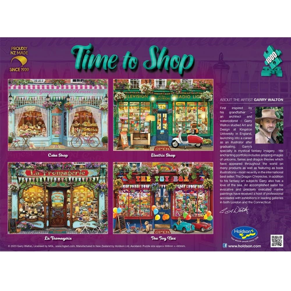 PREORDER Puzzle - Holdson - Time To Shop - 1000pc Jigsaw Puzzle - SET OF FOUR