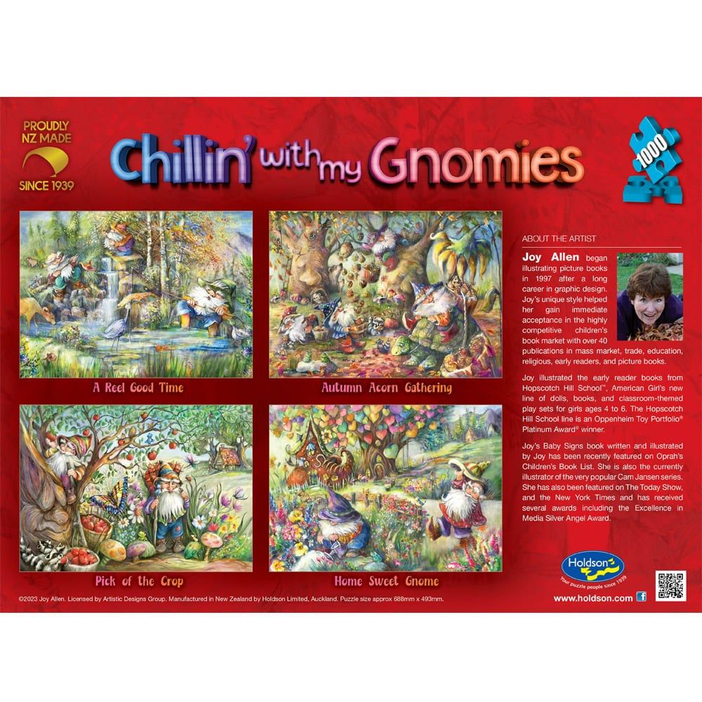 PREORDER Puzzle - Holdson - Chillin With My Gnomie - 1000pc Puzzle - SET OF FOUR