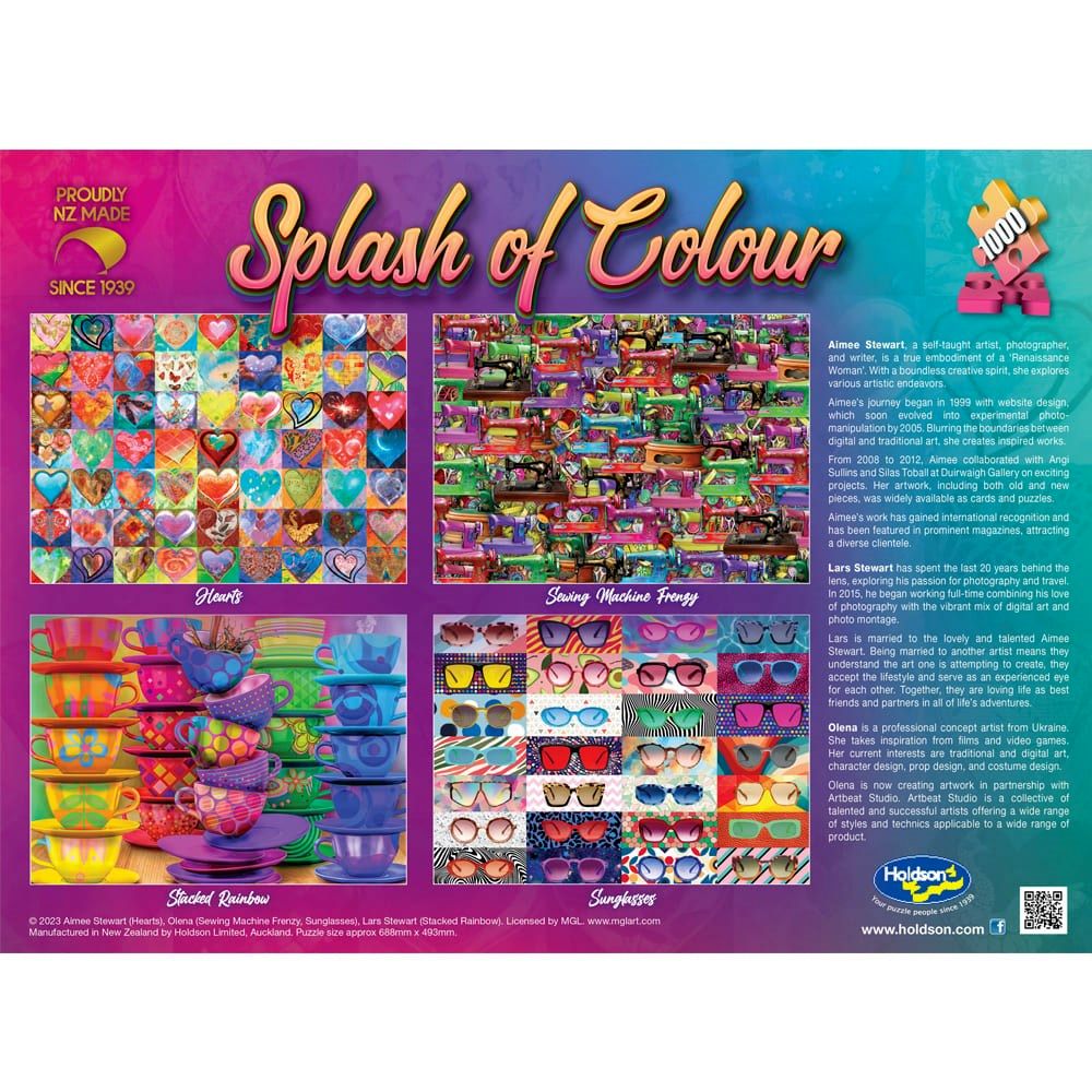 PREORDER Puzzle - Holdson - Splash of Colour - 1000pc Puzzle - SET OF FOUR