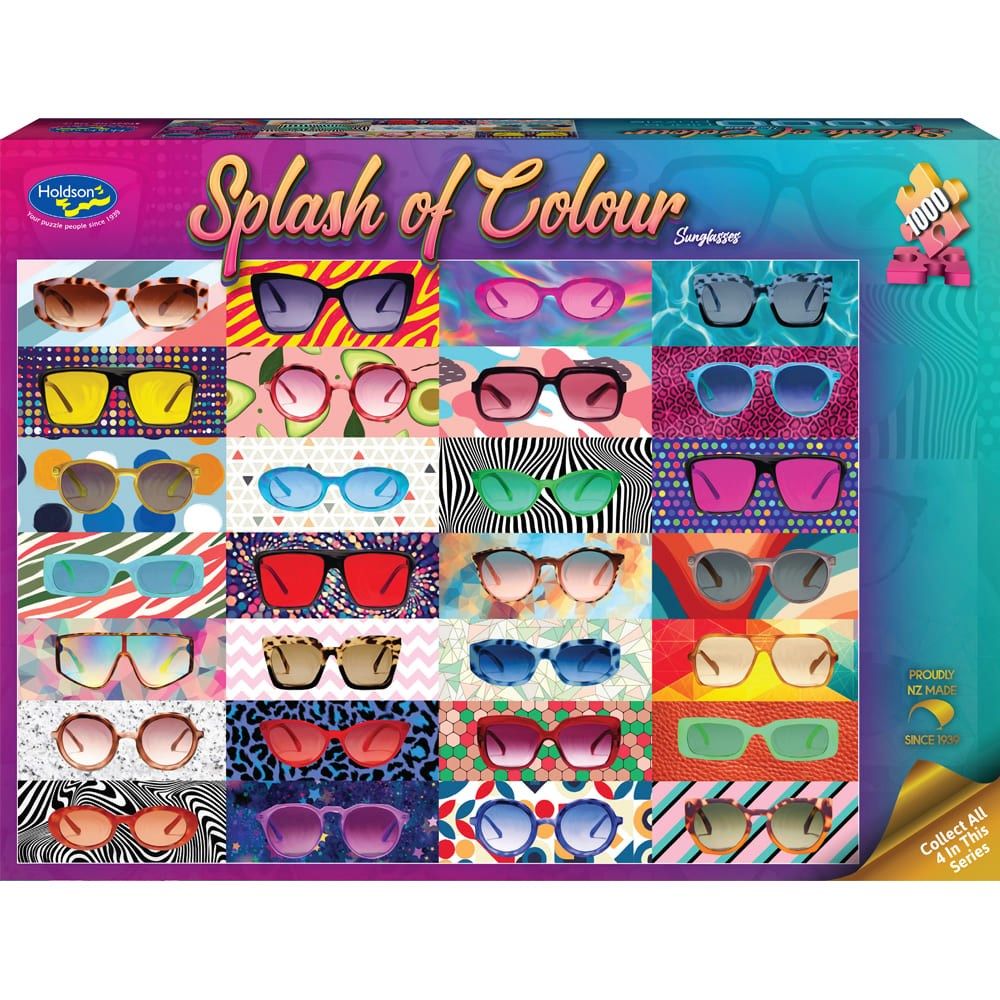 PREORDER Puzzle - Holdson - Splash of Colour - 1000pc Puzzle - Sunglasses
