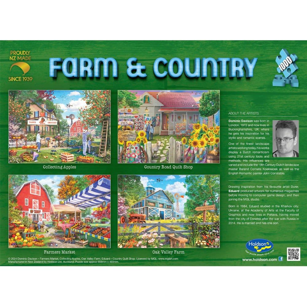 PREORDER Puzzle - Holdson - Farm & Country - 1000pc Puzzle - SET OF FOUR