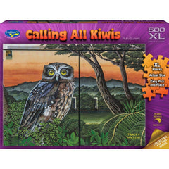 PREORDER Puzzle - Holdson - Calling All Kiwis - 500XLpc Puzzle - Ruru Sunset