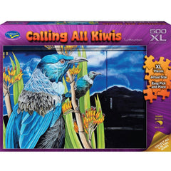 PREORDER Puzzle - Holdson - Calling All Kiwis - 500XLpc Puzzle - Tui Mountain