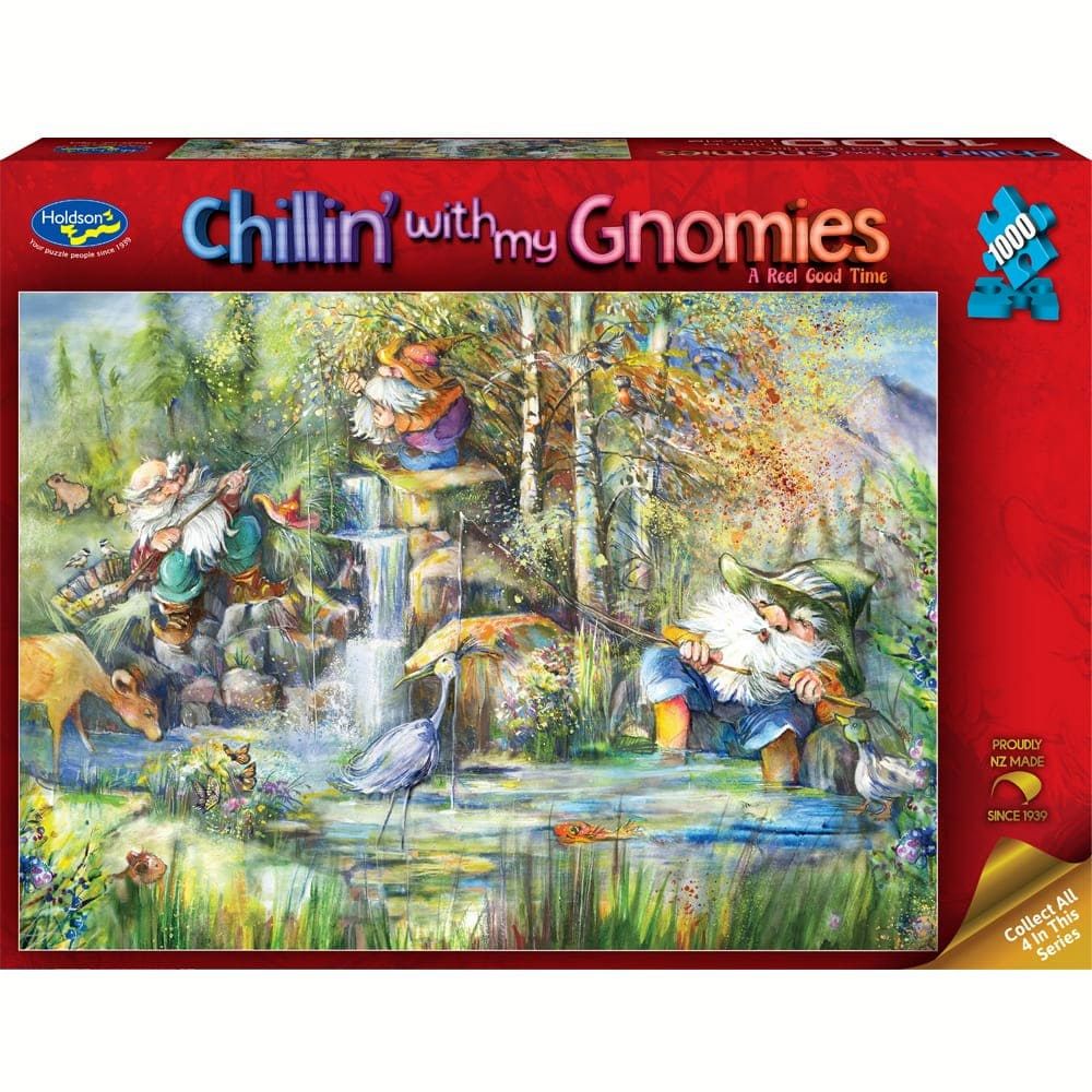 PREORDER Puzzle - Holdson - Chillin with My Gnomies - 1000pc Puzzle - A Reel Good Time