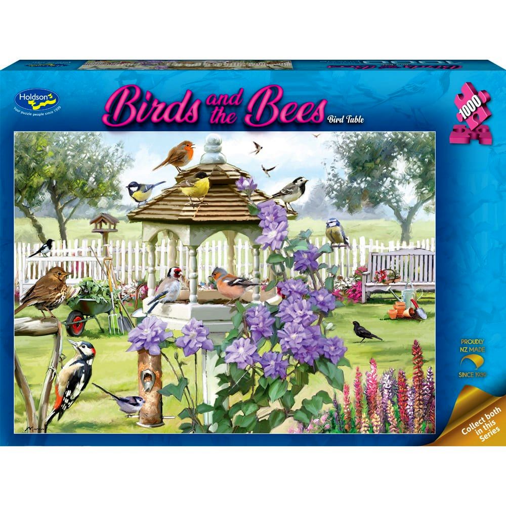 PREORDER Puzzle - Holdson - Birds And The Bees - 1000pc Puzzle - Bird Table