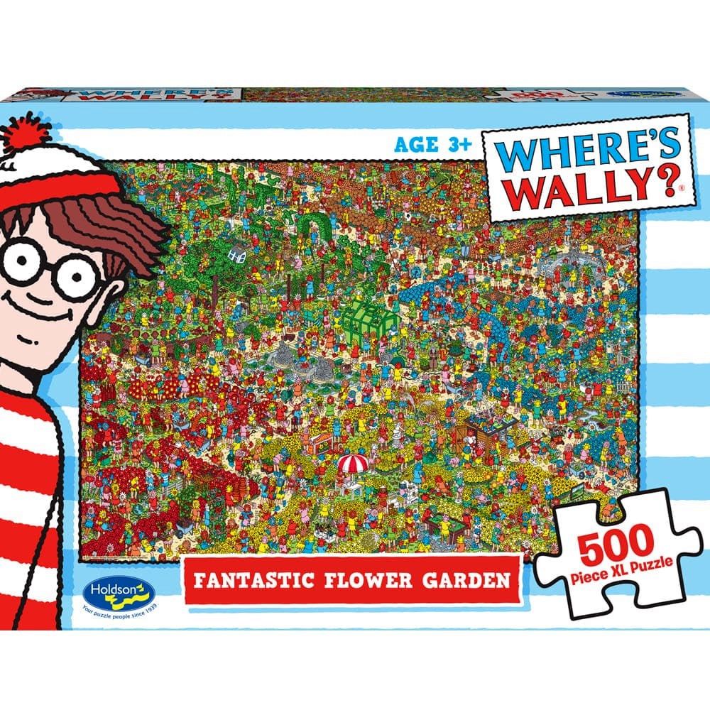 PREORDER Puzzle - Holdson - Wheres Wally - 500XLpc Puzzle - Fantastic Flower Garden