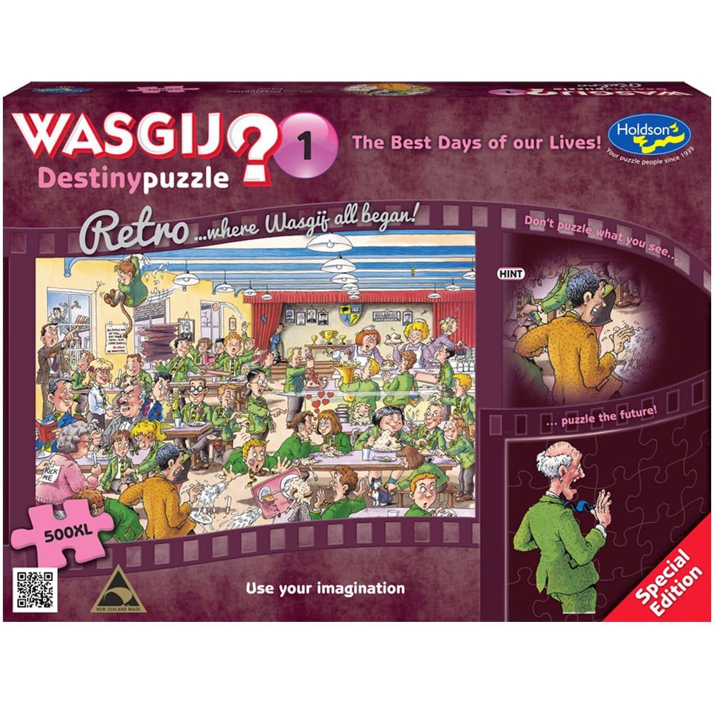 PREORDER Puzzle - Holdson - Wasgij? - 500XLpc Puzzle - Retro Destiny #1 Best Days of Our Lives!
