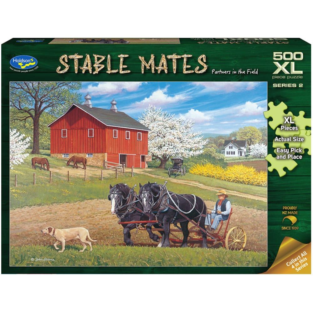 PREORDER Puzzle - Holdson - Stable Mates S2 - 500XLpc Puzzle - Partners in the Field
