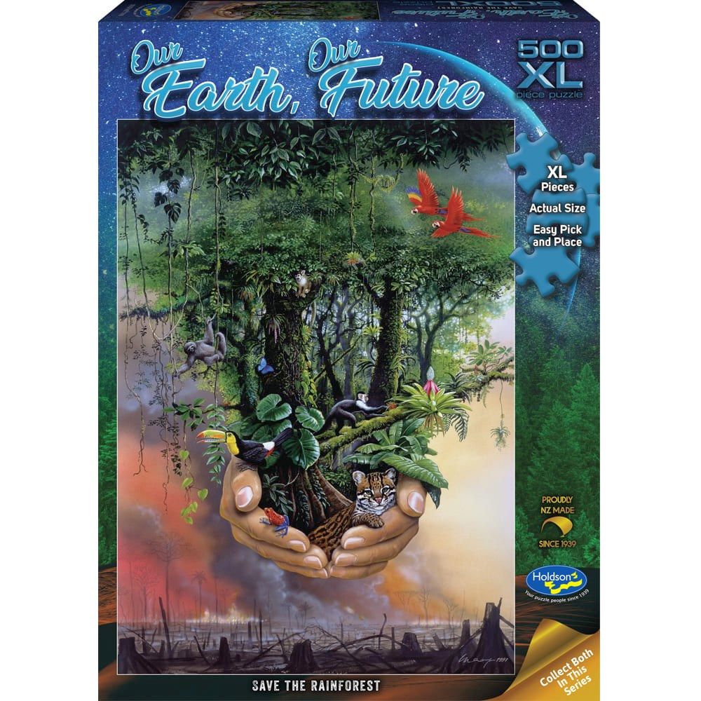 PREORDER Puzzle - Holdson - Our Earth Our Future - 500XLpc Puzzle - Save Rainforest