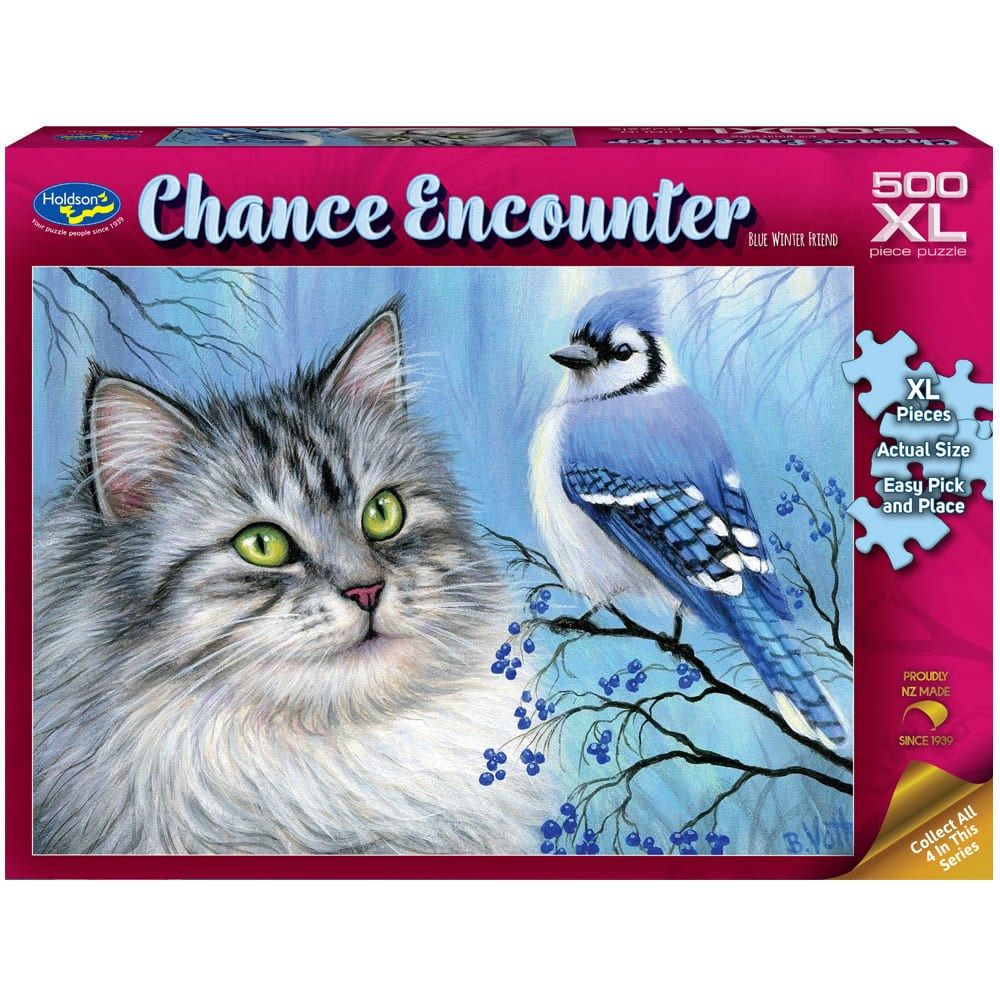PREORDER Puzzle - Holdson - Chance Encounter - 500XLpc Puzzle - Blue Winter Friend